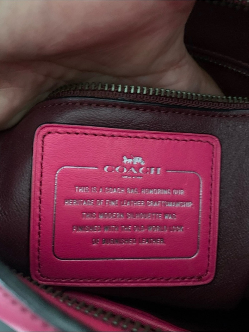 Coach Hot Pink Leather Shoulder Nomad Hobo - Picture 6 of 8